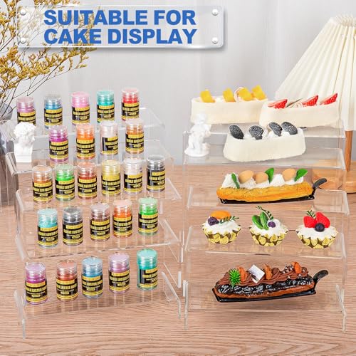 Aheroi Acrylic Risers Display Stands, Acrylic Stands for Display 10Pcs 2Set