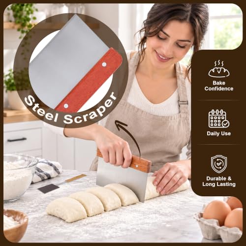 Sourdough Starter Kit with Proofing Baskets - Bread Baking Tools Set