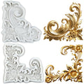 Baroque Corner Fondant Mold Scroll Lace Silicone Molds Set of 2 - color: Style B