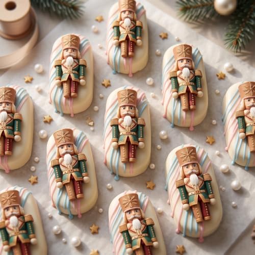 3D Nutcracker Silicone Mold Christmas Soldier Fondant Mold - color: Style M