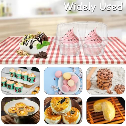 50PCS Cupcake Containers 4 Count, 3.7 inch Deep