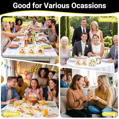 EUSOAR Cupcake Boxes with Gold Cupcake Liners, 24pcs 3.5 Inch Individual Cupcakes Containers and 50pcs 3.5oz Baking Cup, Disposable Dessert Pastry Cupcakes Holder for Wedding Party Favor Bakery - color: Gold