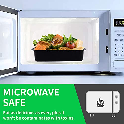Meal Prep Containers, 32OZ 50 Pack Extra-thick Food Storage Containers with Lids, Plastic Microwavable Bento Box Reusable Storage Lunch Boxes BPA Free, Stackable, Dishwasher/Freezer Safe - size: 32OZ-50Pack