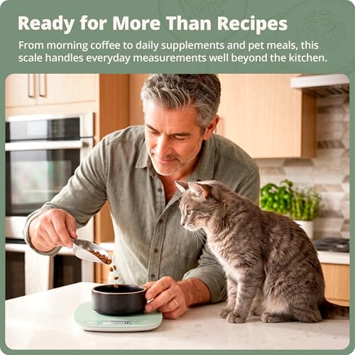 Greater Goods Food Scale, Slim & Compact Build, 1g Precision (Sage Green) - color: Sage Green