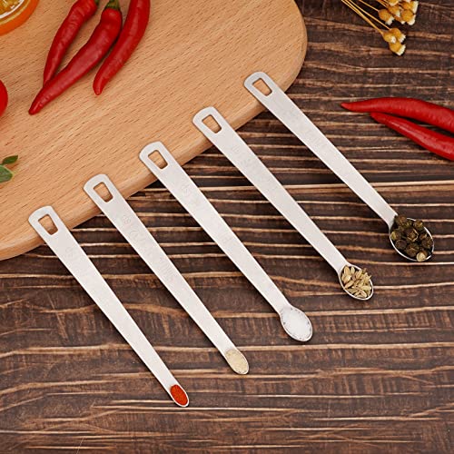 5pcs Mini Measuring Spoon Set, Heavy Duty Stainless Steel - size: 5pcs-mini-steel