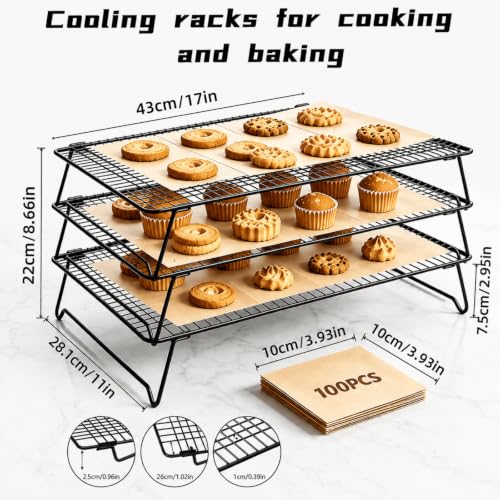 Lanxiu Cooling Racks for Cooking and Baking, 3 Tier Baking Racks Cooling