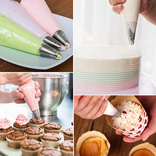 Extra Thick 100 Pack 18 Inch Disposable Piping Bag Pastry Icing Bag Cake Decorating Bags Large Size - size: 100 Pack 18 Inch Extra Thick