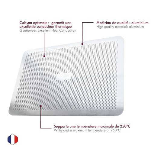 GOBEL - Aluminum Flat Perforated Baking Sheet - 15 3/4" x 11 13/16" - Durable and Versatile