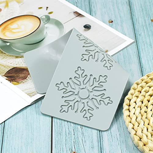 Hollow Snowflake 3D Embossing Chocolate Candy Fondant Cake Silicone Mold for Cupcake Top Sugar Craft Decoration (9.80x3.84x0.12inch) - size: A_9.80x3.84x0.12inch