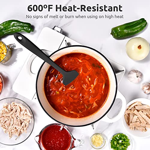 U-Taste Silicone Large Spatula, 600ºF High Temp Bowl Scraper, 11.38", Black - color: Black, size: 11.38 in (large spatula)