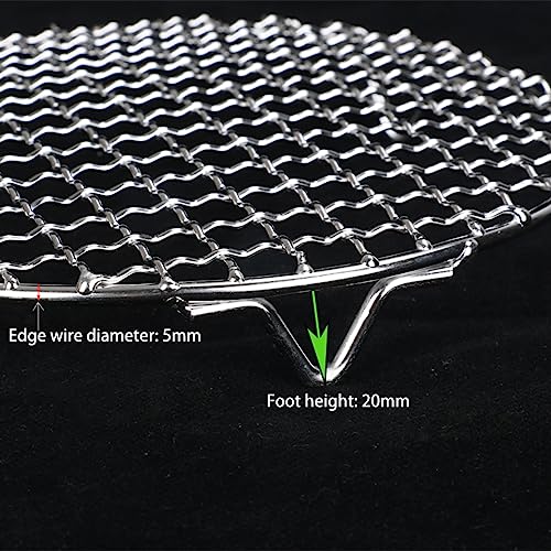 6.5 Inch Round Cooling Rack with Legs Stainless Steel Cross Wire Barbecue Grill Net for Air Fryer Instant Pot Pressure Cooker Canning - size: Dia 6.5"