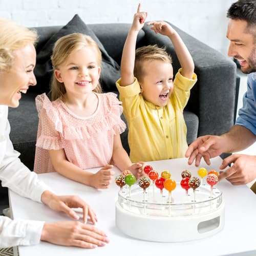 Cake Pop Stand, 22-Hole Clear Double-Layer Holder for Parties