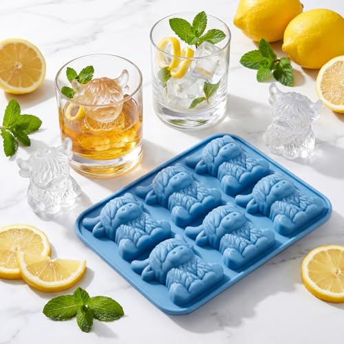 3D Mini Highland Cow Ice Cube Silicone Mold, Cow Shape Ice Tray