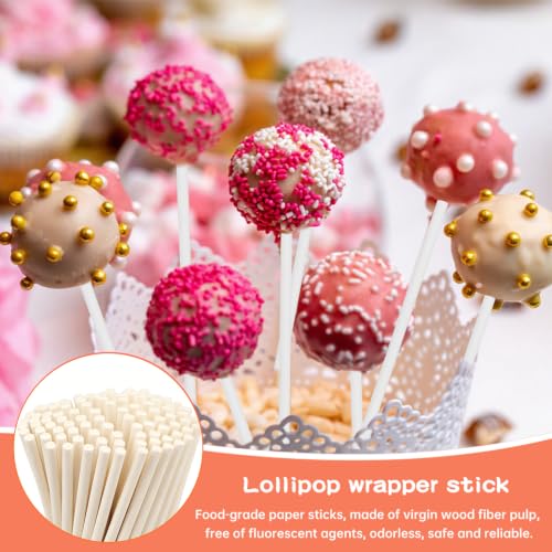 Cake Pop Kit, Complete Baking Set with Mold, 2 Pcs 15-Hole Acrylic Stands, 100 Lollipop Bags, Paper Sticks & Gold Twist Ties for Candy Chocolate Making
