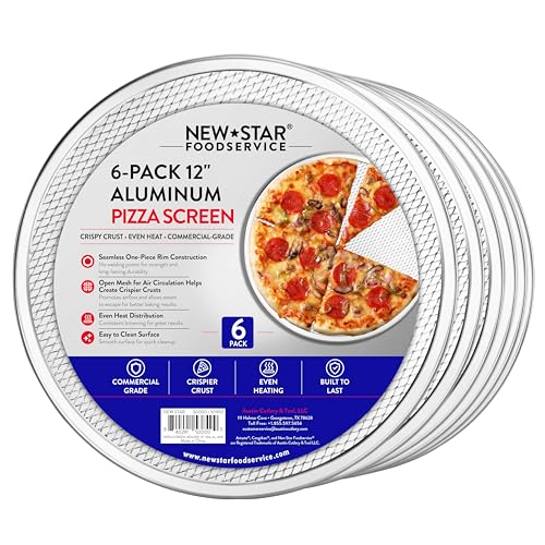 New Star Foodservice Aluminum Pizza Baking Screen, 12 Inch - size: 12-Inch