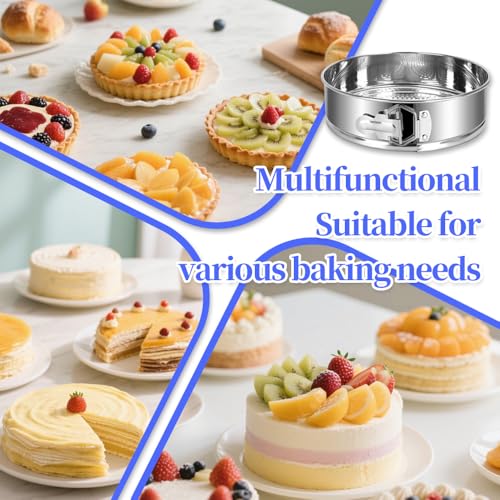 9Inch Steel Cheesecake Springform Cake Pan with 30Pcs Parchment Paper Liner