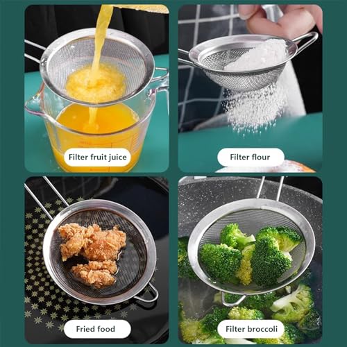 2PCS Small Fine Mesh Strainers Set