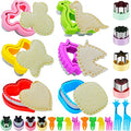 Uncrustable Sandwich Cutter, Crustless Sandwich Cutter and Sealer Set - color: 6Shape