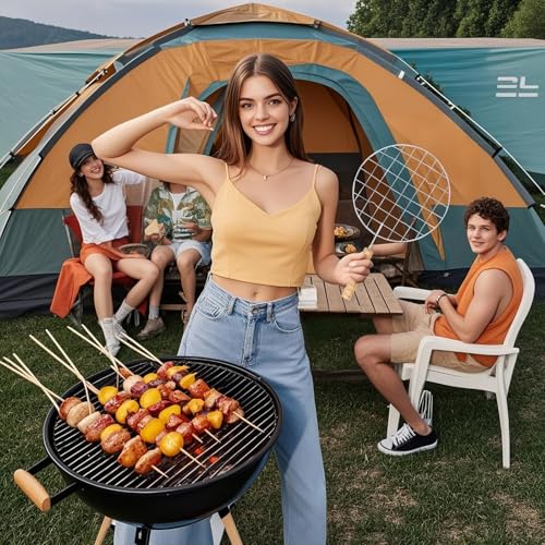 2 Pack Round Barbecue Rack Net 7.48-inch Stainless Steel
