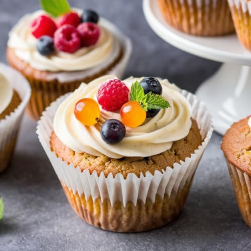 500pcs White Muffin Liners, Standard Cupcake Liners for Baking Cup - color: White