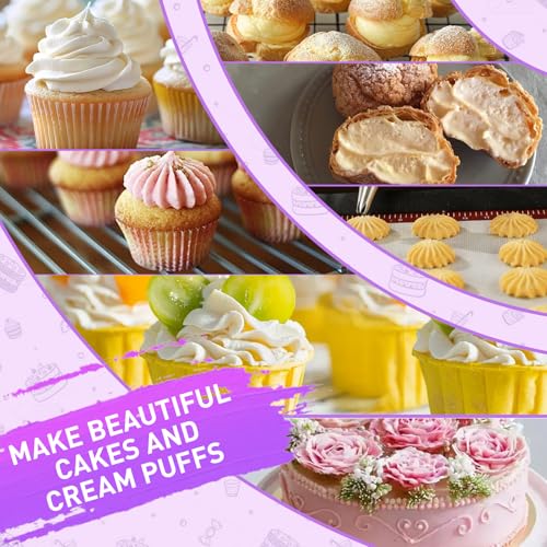 Frosting Piping Tips Kit, 34Pcs Stainless Steels Cake Decorating Tools