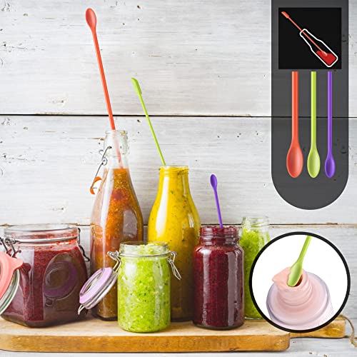 HOTEC 9-Pack BPA Free Silicone Spatula Set, Multi-Color - color: Multicolor-9