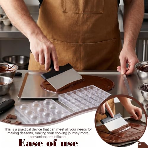 2 Pcs Polycarbonate Chocolate Mold with Chocolate Scraper
