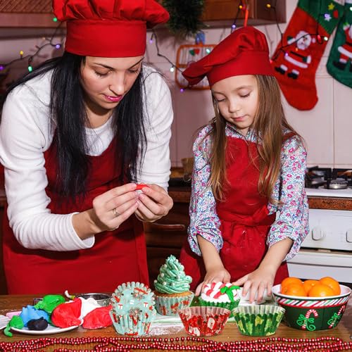 SANNIX 450pcs Christmas Cupcake Liners, Christmas Santa Claus Snowman Tree - style: Santa Style