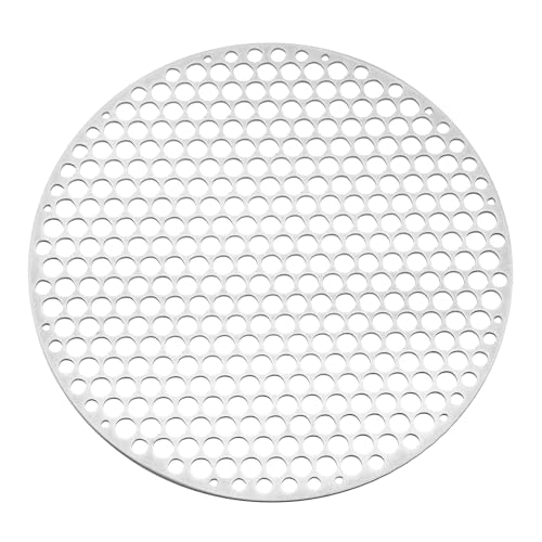 PATIKIL Round Barbecue Grill Mesh Grate, 10" Circular Stainless Steel BBQ Mesh Rack Circular Hole Round Barbecue Grilling Net for Outdoor Camping Home Party Family Gatherings - size: 10 inch