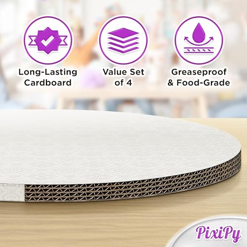 Cake Boards, 8 inch, White, Reusable Round Cake Drums - size: 1 Pack, 8 inch