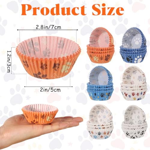 600 Pcs Paper Baking Cups Cupcake Wrappers,Paw Cupcake Liners