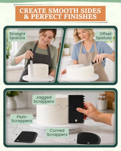 RFAQK 90PCs Cake Decorating Kit with Video Course for Beginners & Pros - color: Black