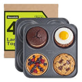 Bake Choice Muffin Top Pan, 4-Cup Hamburger Bun Pan, 4' Baking Pan 2 Pack