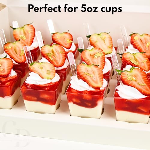 Dessert Shooter Box for 12 5oz square and round cups- 5 pack