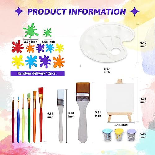 26 Pcs Art Cake Topper Paint Cake Decorations Painting Cake Toppers include Paint Pen Brush Painting Bucket Palette for Kids Birthday Baby Shower Art Themed Party Cake Decoration Supplies - style: Painting Cake Toppers