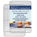 Ultra Cuisine Cooling & Baking Rack Set - Sheet Pan - 10'' x 14.7" - size: 10.0" x 14.75" 2-Pack