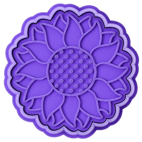 Sunflower cookie cutter stamp - Fall series - 15mm deep Cookie cutter, Image press, Cookie stamp - Marshmallow Bliss - color: Sunflower
