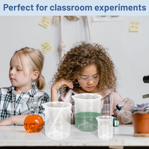 Twdrer 7-Size Plastic Beaker Set with Droppers