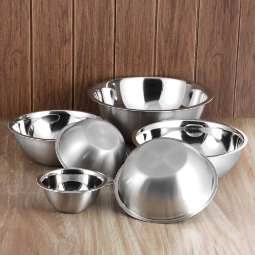 YBM HOME Pack of 1 Stainless Steel Mixing Bowl - Premium Polished Mirror Nesting Metal Bowl for Cooking and Serving, Stackable for Convenient Storage 1196 (16 Quart) - size: 16 Quart