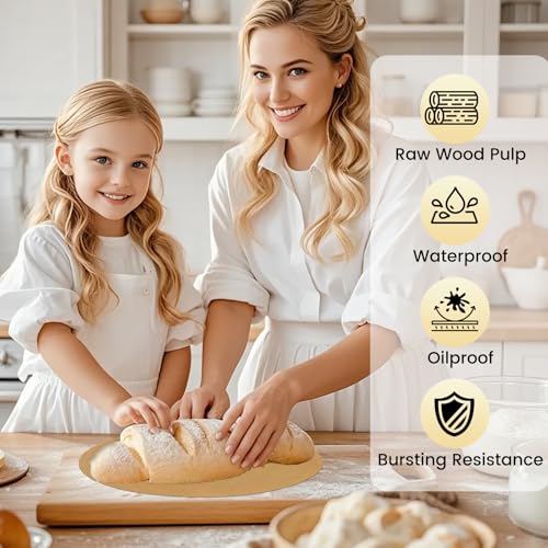 220pcs 4 inch Unbleached Parchment Paper Sheets for baking, Burger Patty Parchment Paper Rounds, Heavy Duty Precut Brown Non-Stick liners for Separating Patties, Bread, Tortilla Wrapping - size: 4inch-220pcs