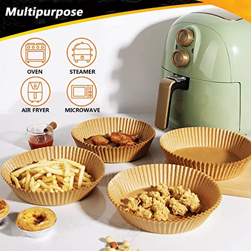Air Fryer Liners Disposable for Ninja 4QT AF101, Airfryer Liners Round 9.5 Inch Air Fryer Paper Liners Non-stick Air Fryer Parchment Paper Liners Oil Resistant, Waterproof for 4-8Qt Basket - size: Round-9.5inch
