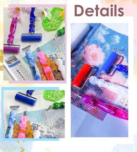 25PCS Purple&Blue Threaded Diamond Art Pens Tools, Upgraded Stainless Steel Tips Diamond Art Pen No Loosen - color: 25PCS(Set B)