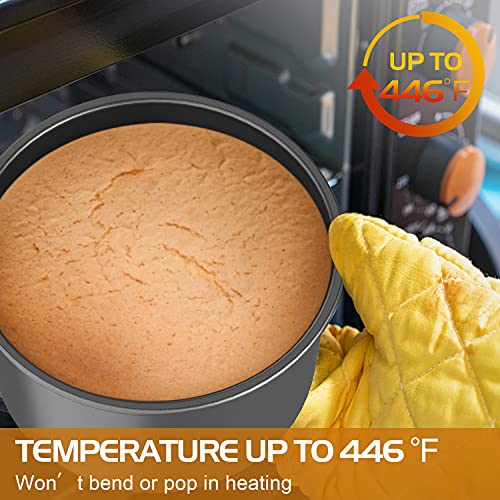 CHEFMADE Round Cake Pan, 6-Inch Chiffon Pan with Removable Loose Bottom - color: Black, size: 6-inch
