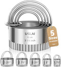 USLAI Biscuit Cutter Set (1.75, 2, 2.5, 2.75, 3.25 Inch) - size: 5 Sizes - Wave