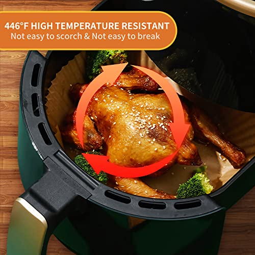 Air Fryer Disposable Paper Liner, 100PCS 7.9 Inch Air Fryer Liners Round, Parchment Paper Non-stick Oil-proof Water-proof - size: 7.9 inch Round