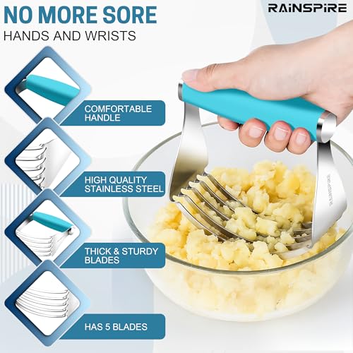 Large Pastry Cutter For Baking Durable Pastry Blender Dough Cutter Blue - color: Blue