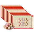 Macaron Baking Mat Silicone Non Stick, Full Sheet Reusable Pack of 10 Red - color: Macaron Baking Mats Red, size: Full Size Pack Of 10