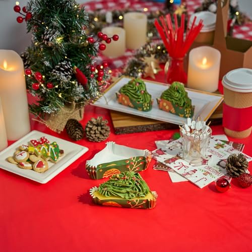 Restaurantware 6.8 oz Paper Baking Cups, Christmas, Greaseproof, 200 Count - color: Christmas