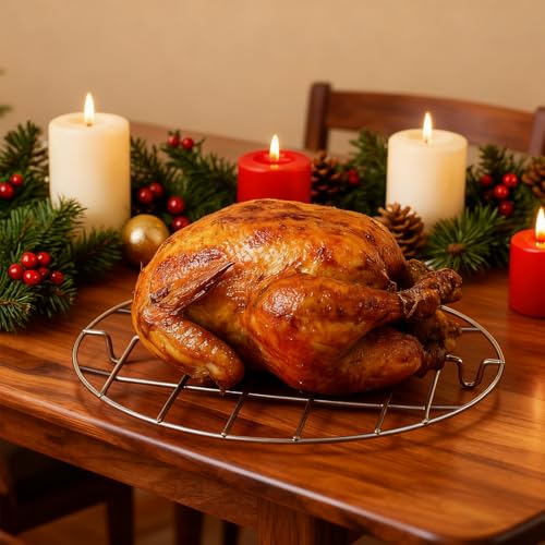TamBee Turkey Roasting Cooling Racks Wire Broiling Rack Roasting Rack - size: 11.3" x 8.3"-1pc