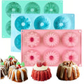 3pcs Mini Fluted Cake Pan,6-Cavity Fluted Tube Cake Pan,Jelly Molds - color: C